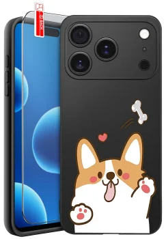 Etui do iPhone 17 Pro Max / 18 Pro Max malowane różne wzory z psem ze szkłem