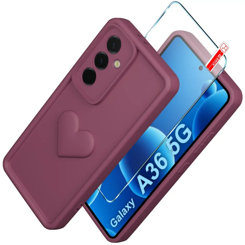 etui-do-samusng-galaxy-a36-5g-silikonowe-serce-burgundowe-ze-szklem