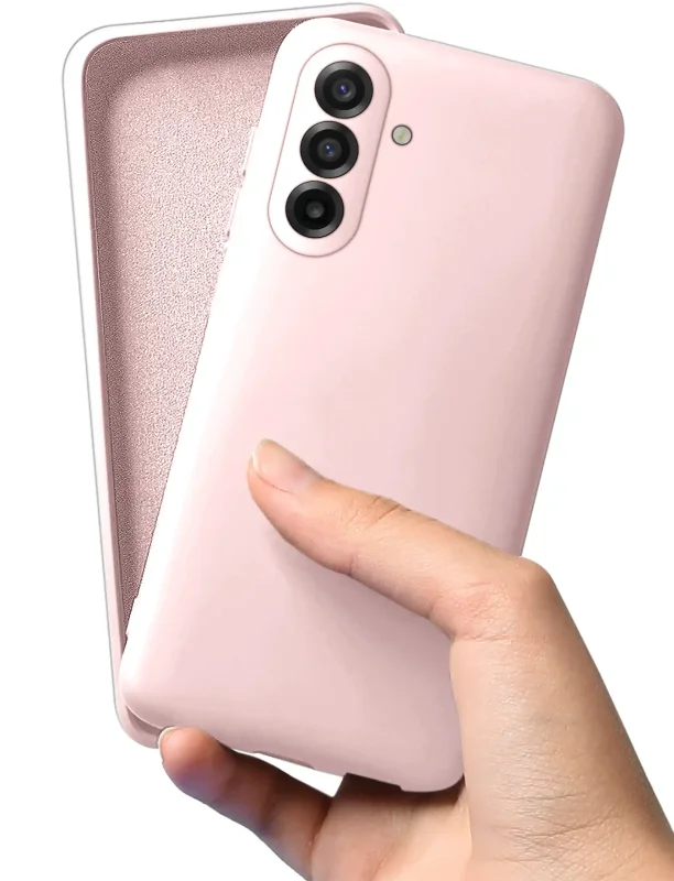 etui-do-samsung-galaxy-a17-5g-pudrowy-roz-silikonowe-ze-szklem