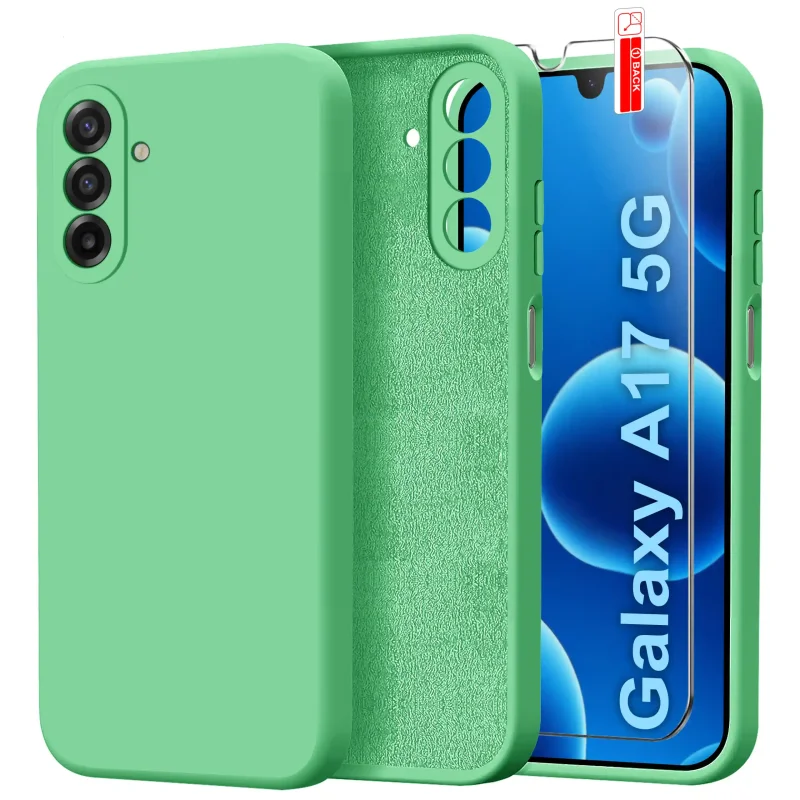 etui-do-samsung-galaxy-a17-5g-mietowy-silikonowe-ze-szklem