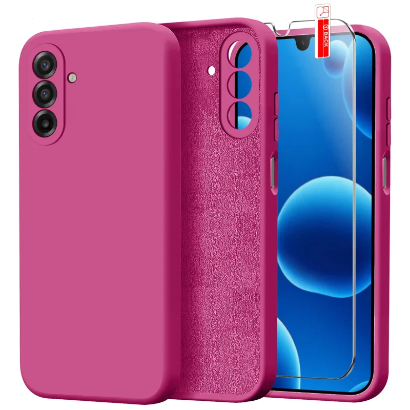 etui-do-samsung-galaxy-a17-5g-rozowe-silikonowe-ze-szklem