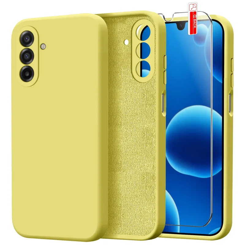 etui-do-samsung-galaxy-a17-5g-zolte-silikonowe-ze-szklem