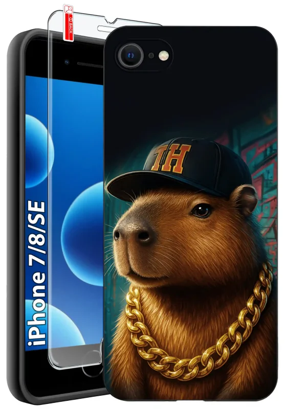 etui-do-iphone-7-8-se-rozne-wzory-z-kapibara-ze-szklem