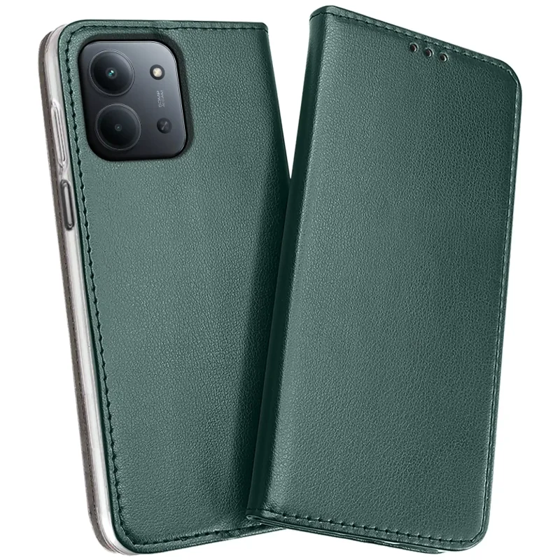 etui-do-xiaomi-redmi-15c-5g-zielone-magnetyczne-zamykane-ze-szklem