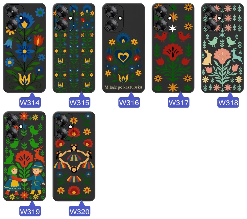 etui-do-xiaomi-redmi-13c-5g-rozne-wzory-ludowe-ze-szklem