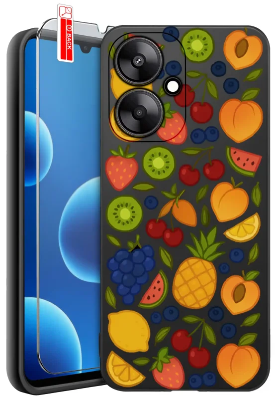 etui-do-xiaomi-redmi-13c-5g-rozne-wzory-z-owocami-ze-szklem