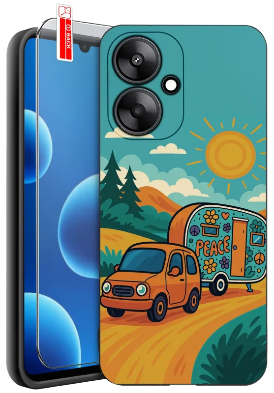 etui-do-xiaomi-redmi-13c-5g-rozne-wzory-z-autem-ze-szklem