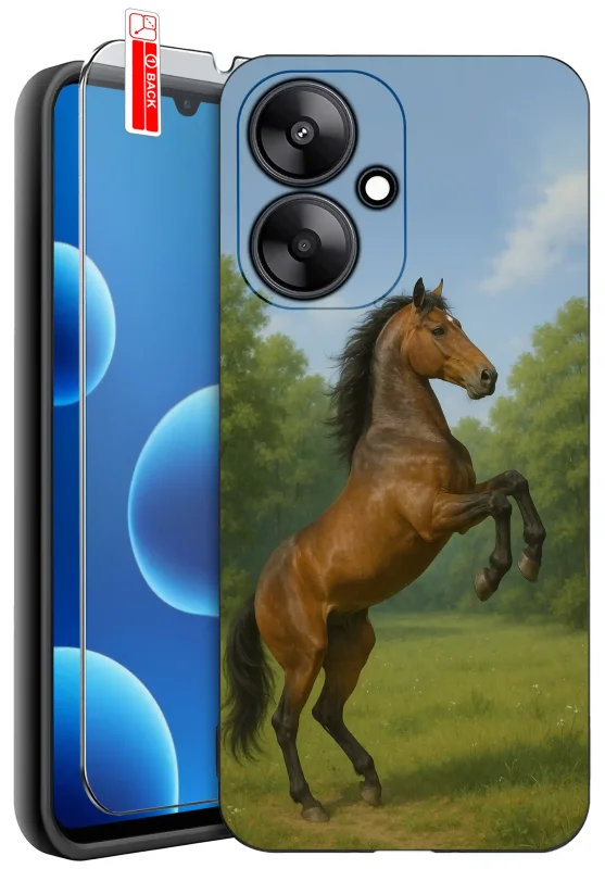 etui-do-xiaomi-redmi-13c-5g-rozne-wzory-z-koniem-ze-szklem