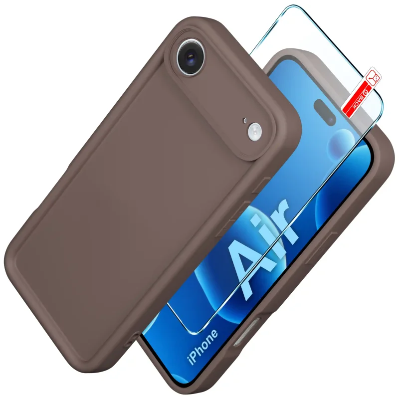 etui-do-iphone-air-brazowe-wzmacniane-silikonowe-ze-szklem