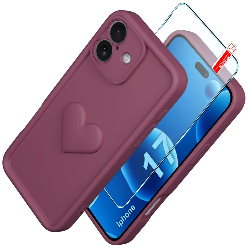 etui-do-iphone-17-silikonowe-serce-burgundowe-ze-szklem
