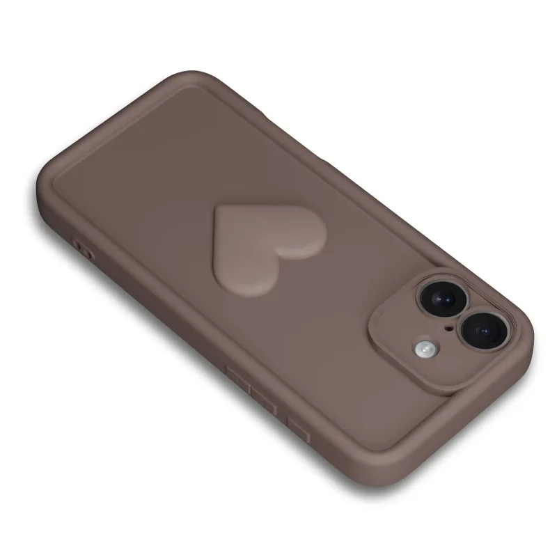 etui-do-iphone-17-silikonowe-serce-brazowe-ze-szklem