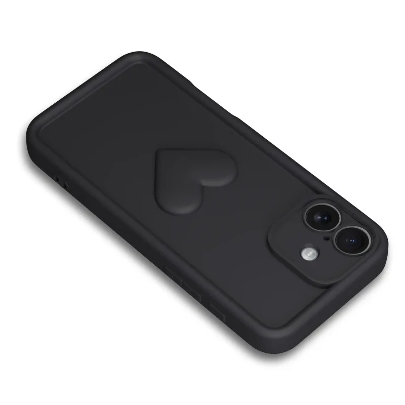etui-do-iphone-17-silikonowe-serce-czarne-ze-szklem
