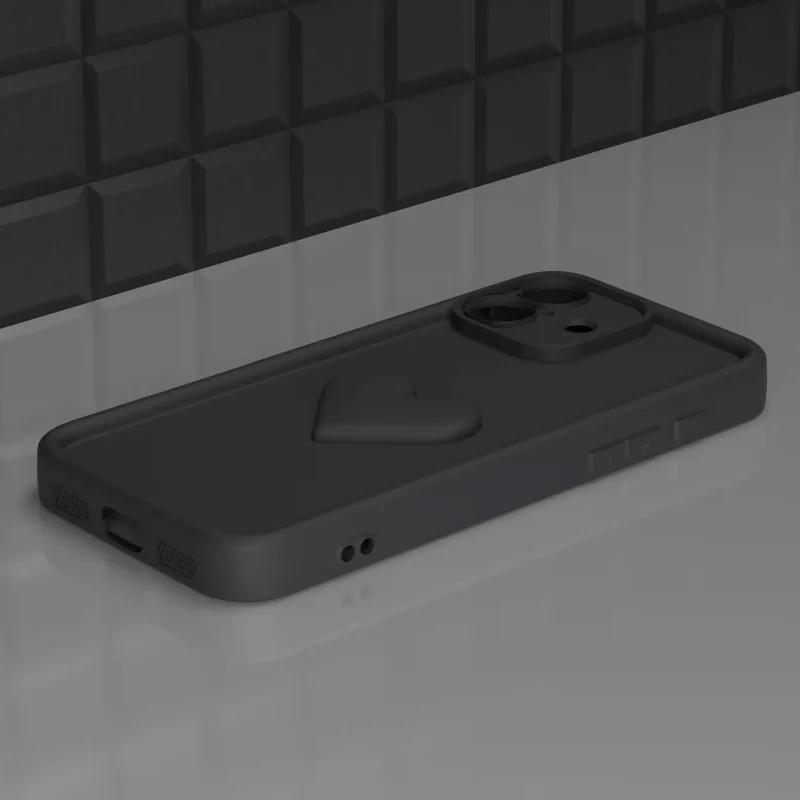 etui-do-iphone-17-silikonowe-serce-czarne-ze-szklem
