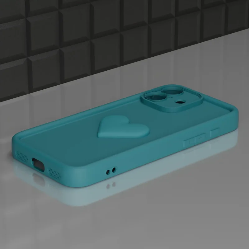 etui-do-iphone-17-silikonowe-serce-zielone-ze-szklem