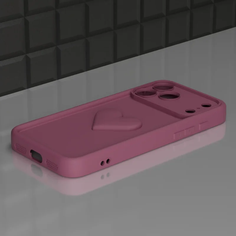 etui-do-iphone-17-pro-max-silikonowe-serce-burgundowe-ze-szklem