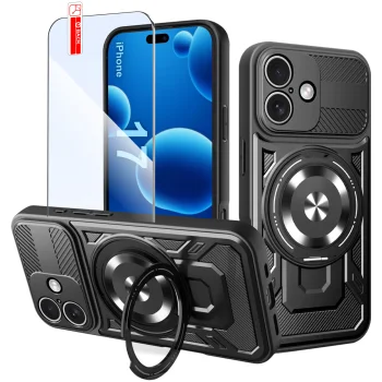 Etui do iPhone 17 pancerne z MagSafe ze szkłem