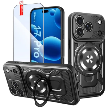 Etui do iPhone 17 Pro / 18 Pro pancerne z MagSafe ze szkłem