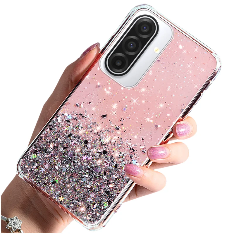 etui-do-samsung-galaxy-a17-5g-brokat-rozowe-ze-szklem