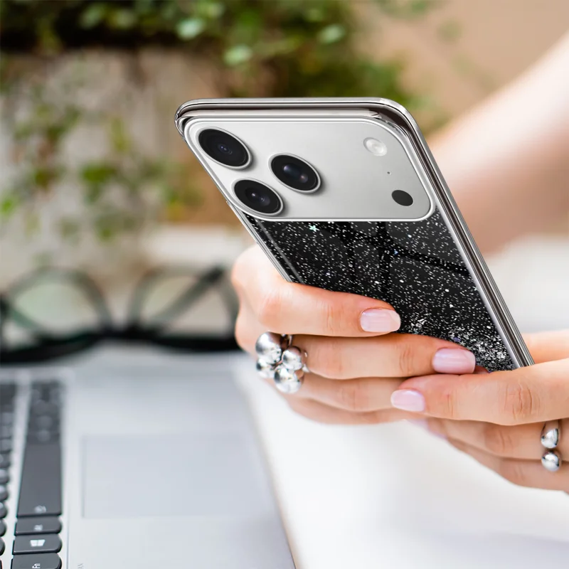 etui-do-iphone-17-pro-brokat-czarne-ze-szklem