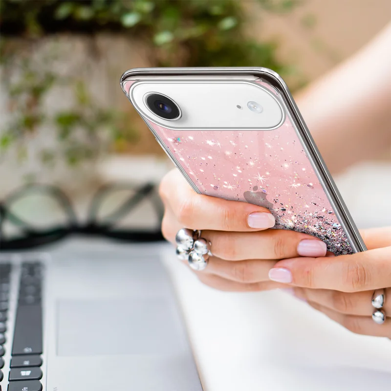 etui-do-iphone-air-brokat-rozowe-ze-szklem