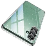 Etui do Samsung Galaxy S25 Fe bezbarwne z brokatem ze szkłem