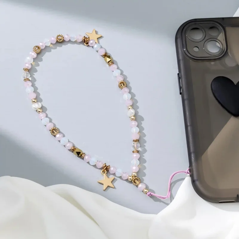 zawieszka-smycz-do-telefonu-z-koralikami-rozowa