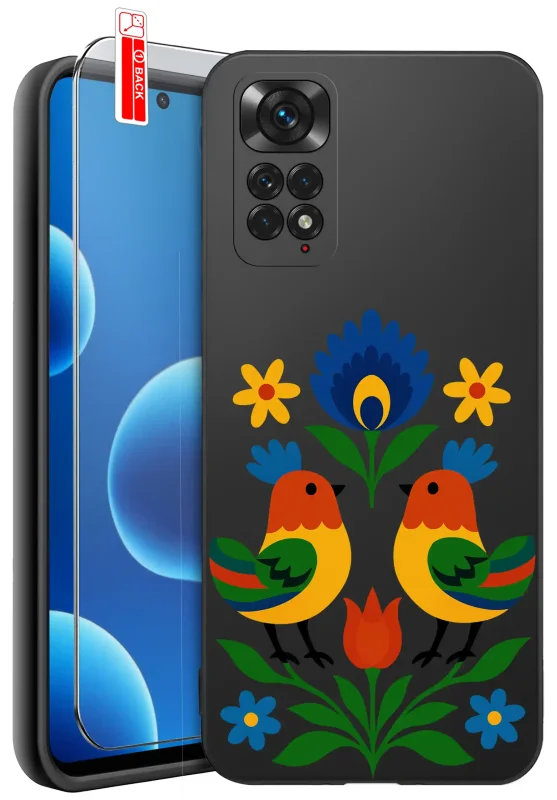 etui-do-xiaomi-redmi-note-11-11s-rozne-wzory-ludowe-ze-szklem
