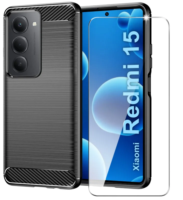 etui-do-xiaomi-redmi-15-4g-5g-czarne-carbon-ze-szklem