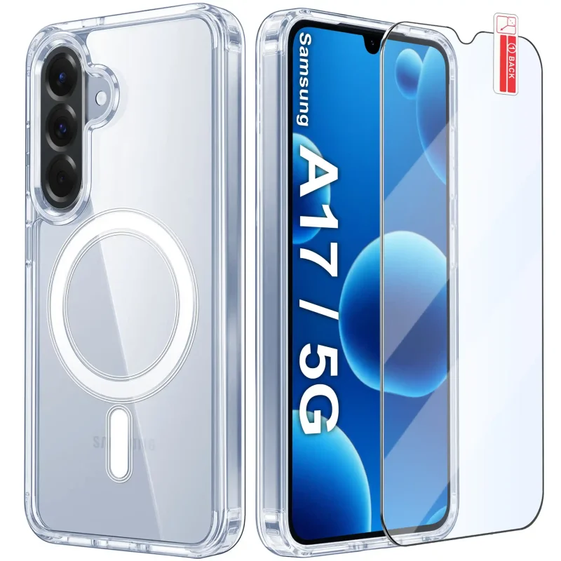 Etui do Samsung Galaxy A17 5G bezbarwne Magsafe ze szkłem