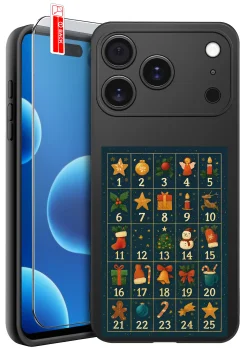 Etui do iPhone 17 Pro Max różne wzory świąteczne ze szkłem