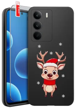 Etui do Realme C71 różne wzory zimowe ze szkłem