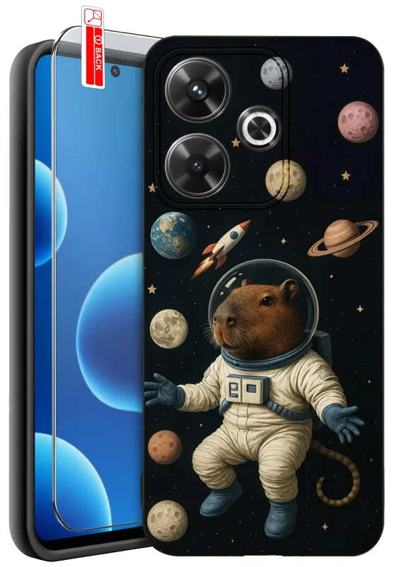 etui-do-xiaomi-redmi-13-4g-rozne-wzory-z-kapibara-ze-szklem