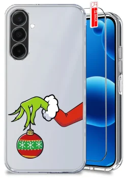 Etui do Samsung Galaxy A17 | A18 | A26 5G przeźroczyste z wzorami światecznymi ze szkłem