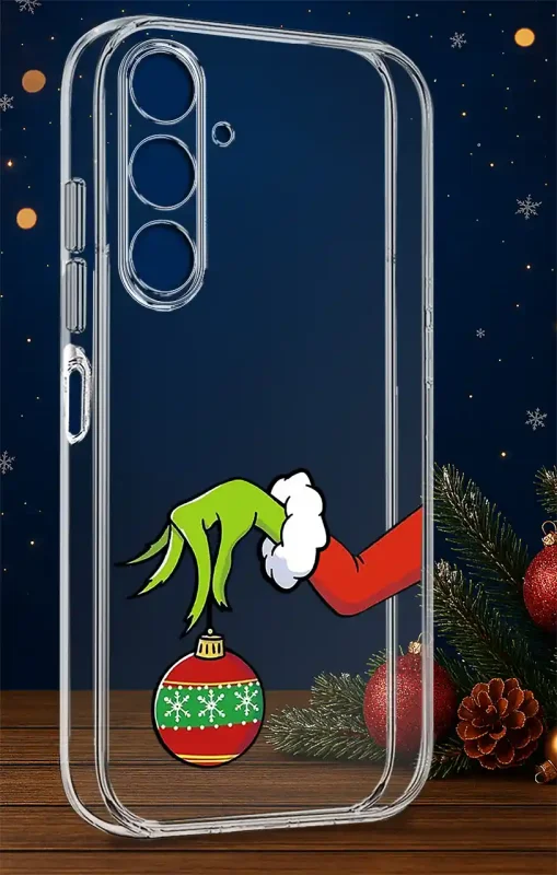 Etui do Samsung Galaxy A17 | A18 | A26 5G przeźroczyste z wzorami światecznymi ze szkłem
