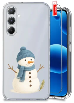 Etui do Samsung Galaxy S25 Fe przeźroczyste z wzorami światecznymi ze szkłem