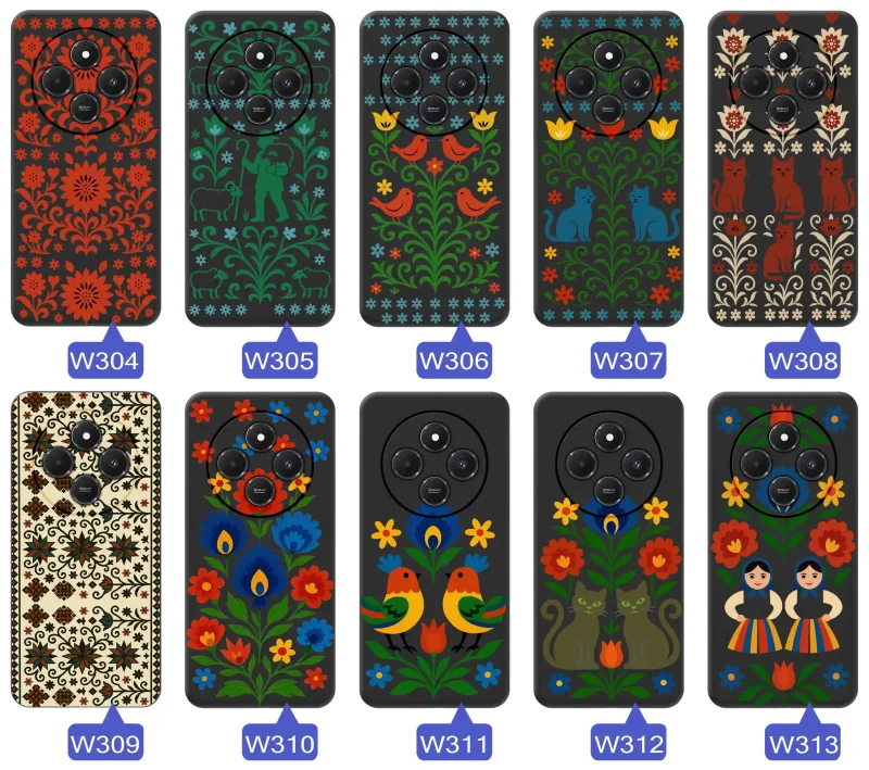 etui-do-xiaomi-redmi-14c-rozne-wzory-ludowe-ze-szklem