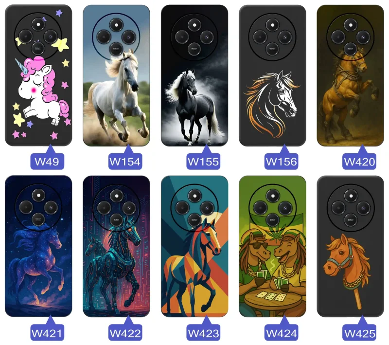 etui-do-xiaomi-redmi-14c-rozne-wzory-z-koniem-ze-szklem