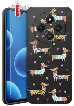 Etui do Xiaomi Redmi 14C różne wzory z psem ze szkłem
