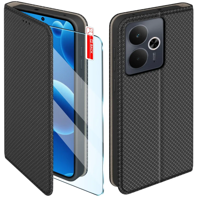 etui-do-realme-14t-5g-czarne-zamykane-ze-szklem