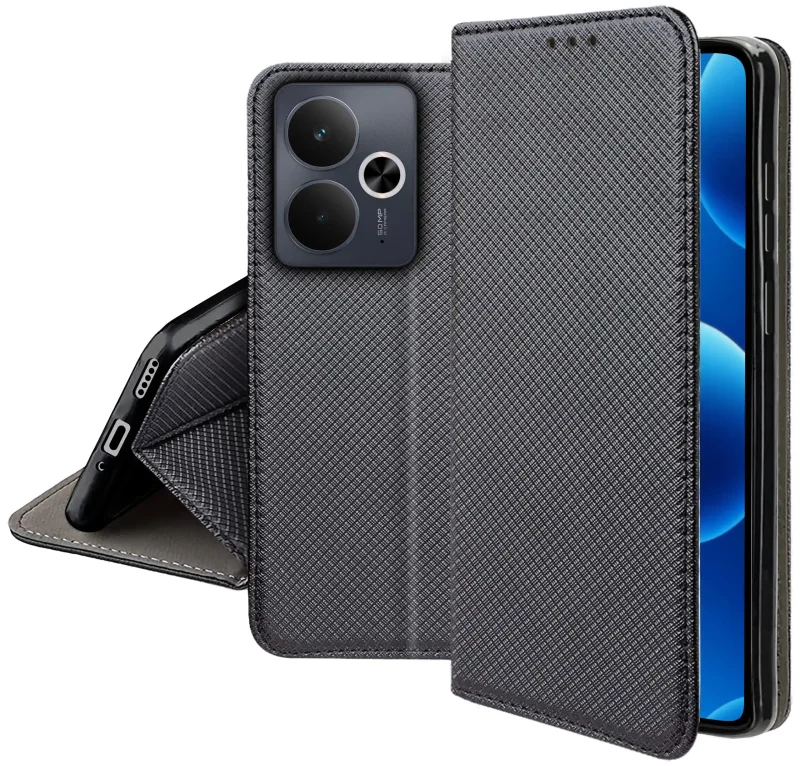 etui-do-realme-14t-5g-czarne-zamykane-ze-szklem