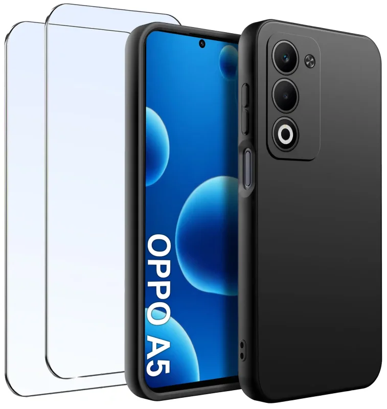 etui-do-oppo-a5-4g-a5-5g-czarne-matowe-z-zestawem-2-szkiel