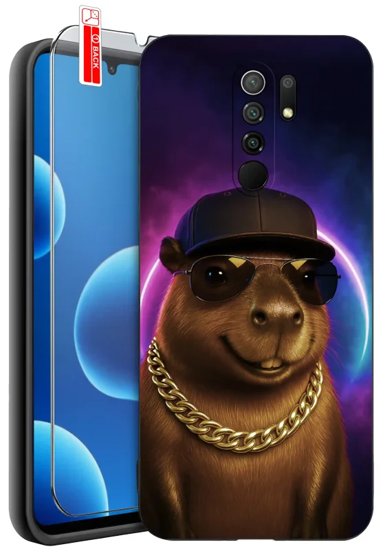 etui-do-xiaomi-redmi-9-rozne-wzory-z-kapibara-ze-szklem