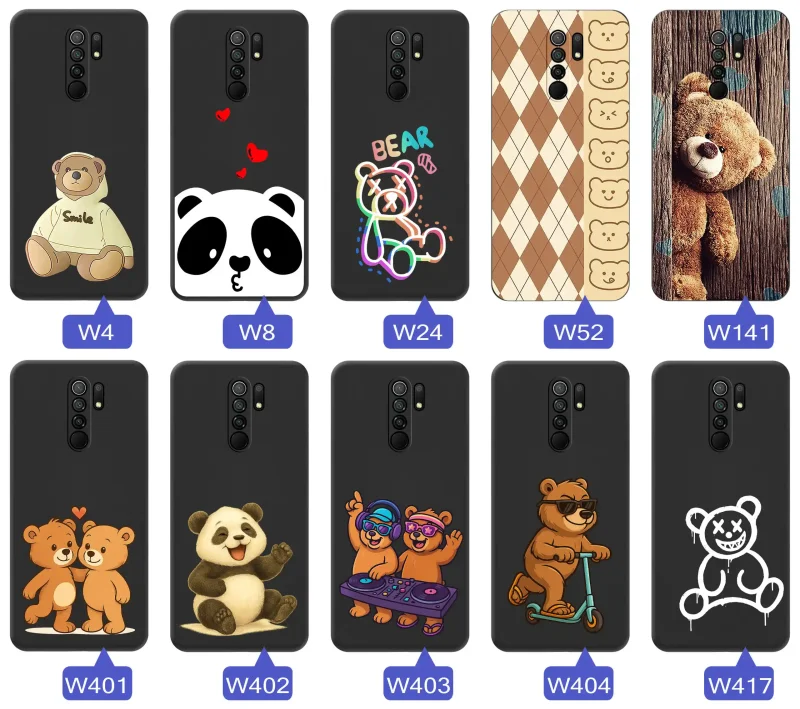 etui-do-xiaomi-redmi-9-rozne-wzory-z-misiem-ze-szklem