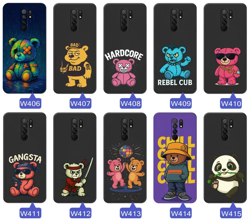 etui-do-xiaomi-redmi-9-rozne-wzory-z-misiem-ze-szklem