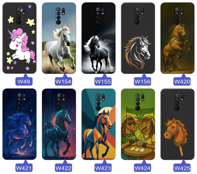 etui-do-xiaomi-redmi-9-rozne-wzory-z-koniem-ze-szklem