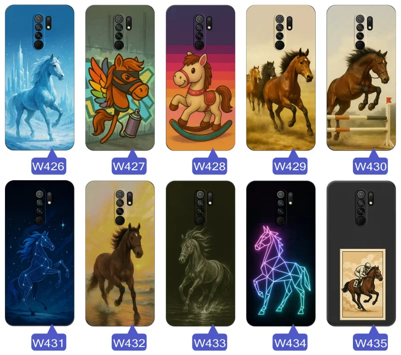 etui-do-xiaomi-redmi-9-rozne-wzory-z-koniem-ze-szklem