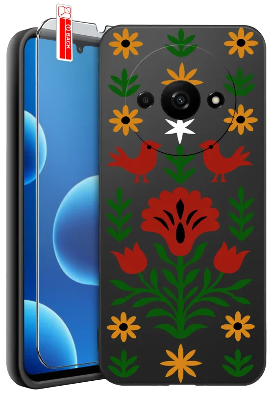 etui-do-xiaomi-redmi-a3-rozne-wzory-ludowe-ze-szklem