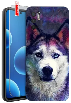 Etui do Xiaomi Redmi Note 10 5G malowane różne wzory z psem ze szkłem