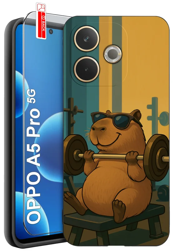 etui-do-oppo-a5-pro-5g-rozne-wzory-z-kapibara-ze-szklem