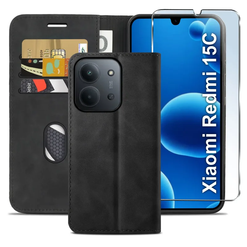 etui-do-xiaomi-redmi-15c-skorzane-velvet-zamykane-czarne-ze-szklem
